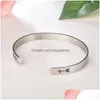 Bangle Update Bracelet ouvert en acier inoxydable Bracelet lettre inspirante continuez bracelet manchette femmes hommes livraison directe bijoux soutien-gorge Dha72