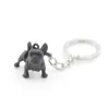 Schlüsselanhänger aus Metall, schwarz, französische Bulldogge, niedlicher Hund, Tier-Schlüsselanhänger, Damen-Taschenanhänger, Haustier-Schmuck, Geschenk, ganze Menge Lots322i