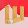 Atacado push up tubos bálsamo labial papel kraft vazio batom degradável recipientes cosméticos sólido desodorante pasta tubo juchiv