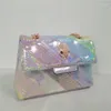 Sacs de soirée Dérivés d'animation Jointing Coloré Sequin Cross Body Sac Arrivée Brillant Glitter Mini Rainbow Femmes Sac À Main