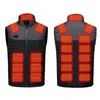 Men's Vests Evenly Waistcoat Usb Winter Vest With Energy-saving Heating Blocks Stand Collar Windproof Design For Men Women Padded