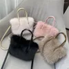 Evening Bags 2024 Autumn And Winter Furry Bag Simulated Fur Crossbody Shoulder Strap High-end Tote Handbag Bolso De Mujer Drop