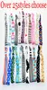 100 PCSLOT 25 Färger Alternativ Ins Woman Chevron Knutt Ribbon Print Hair Tie Ponytail Holder Stretchy Elastic Letter Floral HeA1821949