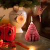 Castiçais criativos árvore de natal perfumada decoração presente de aniversário diy árvores de natal forma velas domésticas cera de soja sem fumaça