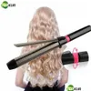 Lockenstäbe Professionelle Haar-Lockenwickler Rotierender Eisenstab mit Turmalin-Keramik Anti-Verbrühung Insated Tip Waver Maker Styling-Werkzeug D Otgm9