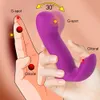 Trådlös fjärrkontroll Dildo Clitoris Stimulator Wearable Finger Wiggling Vibrator Female Sex Toys Shop for Women Par Adult 240227