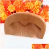Escovas de cabelo atacado a saúde s de pêssego natural pente de madeira bolso de barba 11.5x5.5x1cm entrega de gota produtos de cabelo cuidados de cabelo styli dhq97