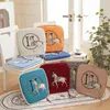 High Quatily Chenille Sponge Dining Table Chair Cushion Memory Foam Pp Cotton Cushions Chair Cushions Thickened White Horse Light Luxury Stool Cushion