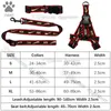 Collier de chien Laisses Ensemble Harnais de chien de luxe Motif de lettre dorée sans traction Laisse de harnais de chien pour grand moyen petit combat Schnauzer Bulldog Teddy S B103