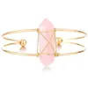 Bangle 2024 Quartz naturel Stone Guérison Bracelet Crystal Bracelet Hexagonal enveloppé à la main Bracles réglables pour femmes pour femmes