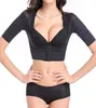 Women039s Shapewear Tops Noś własny stanik krótki rękaw Slim Crop Top Shaper Body Ramię podbrzmi Black Beige S2XL286U7978939