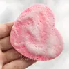 Cleaning wood pulp cotton face wash sponges and makeup removal tools disposable face wash sponge multi-color heart-shaped compressed Sponges Accessorie LT817