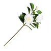 Decorative Flowers Artificial White Gardenia Flower Plants Greenery Floral Stems Tall Pick For DIY Wedding Bouquets Centerpieces