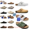 Top 2024 Designer Birkinstocks Flop Leather Slides Buckle Women Mens Sandals Platform Bostons Clogs Flip Trainers Outdoor Arizonas Loafers Birkin Shoes