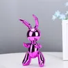 Cute Balloon Rabbit Statue Resin Sculpture Animal Figures Home Decor Modern Nordic Home Decoration Accessories for Living Room 240223