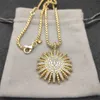 DY gedraaide ketting sieraden voor mannen parelbedel vintage designer ketting dames strass klassiek verstelbare lange man ketting met hanger zh141 B4