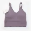 2024 NY LU-099 Women Sports Yoga Bra Sexig tank top tight yoga väst med bröstkudde ingen smörig atletisk fitnesskläder