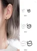 Boucles d'oreilles créoles en argent Sterling 925, bijoux de perçage pour Lobe Cartilage Daith pour femmes 3pairslot1779486