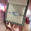 OEVAS 99 mm Aaaaa Cyrkon Sparing Wedding Diamond Wedding o wysokim węglowym diamencie dla kobiet Real 925 Srebrne zaręczynowe biżuterię 2024307