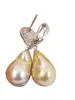 Orecchini pendenti con massicce perle barocche dei Mari del Sud in argento sterling 925