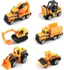 Diecast modelo carros 6 peças pequenos brinquedos de construção veículos jogar caminhões veículo brinquedo crianças meninos criança mini liga carro metal engenheiro8741680