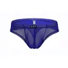 Underpants Men Sexy G-Strings Thongs Shiny Mesh See Throug Male Underwear T-Back Hombre Marca Perspective Gay Mens Briefs