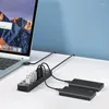 3.0 High Speed ​​USB Hub 3 0 7 Ports för PC Computer Docking Station Adapter Splitter Hard Drives Mustangentbord