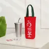 Bottiglie d'acqua, tè al latte, tazza di cotone, borsa in tela, simpatico cartone animato, mini borsa portatile, regalo per studenti