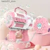 Новинки игр Bubbles Gun So Bubble Machine Электрическая космическая пусковая установка Подарки на день защиты детей Полностью автоматическая с легким рюкзаком Детская игрушка 230130 Q240307