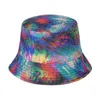 Casquettes de baseball Nouveau chapeau de pêcheur d'impression 3D cravate teint chapeau de bassin double face pour hommes et femmes pare-soleil de protection solaire en plein air en été