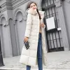 Parka's Herfst Winter Kleding Dames Dons Katoen Mode Dames Worm Kapmantel Vrouwelijke Verlengen Verdikking Waterdichte Slanke Casual Jas