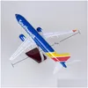 Aircraft Modle 1/85 Ratio 47cm 737-700 B737-700 Southwest Airlines W Smooth Wheel Die-Casting Plastic Harts Model Toy Drop Delivery DHH7U