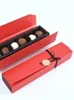 1040 PCS rectangulaire papier nacré rouge Saint Valentin boîte de chocolat en gros longue bande pliant bonbons emballage cadeau 240228