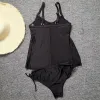 Costumes noirs de maillot de bain en maillot de bain tankini mail de bain Summer push up maillots de bain