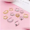 Anneaux de nez Goujons Acier inoxydable Septum Clicker Anneau Cartilage Helix Tragus Cerceau Daith Boucles d'oreilles Anneaux de nez Segment articulé Piercing Dhzwh