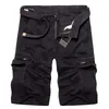 Herren-Shorts, Herren-Cargo-Shorts, Sommer, Armeegrün, Baumwoll-Shorts für Herren, lose Multi-Pocket-Homme, lässige Bermuda-Hose, 40 240307