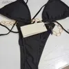 Damen-Bademode, Damen-Bademode, Sommer-Bikini-Badeanzug, Strand-Stil, mit Buchstaben bedruckt, Unterwäsche-Sets, Damen-Bademode, Damen-Badeanzüge, zweiteiliges Set 240307