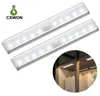 10pcs LED LED Lights z czujnikiem ruchu baterii zasilana baterią korytarza szafy garderoby awaryjne lampa nocna 9967361