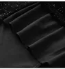 2024スプリングブラックコントラストカラーパネルドレス長袖丸ネックミディカジュアルドレスw4m053302