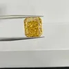 Loose Diamonds Meisidian 6A Golden CZ 9x11mm 9 CTS Radiant Crushed Cut Dark Yellow Cubic Zircon Diamond Stone