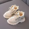 Sneakers 2021 herfst en winter nieuwe kinderschoenen jongens korte laarzen Britse leren laarzen meisjes enkele laarzen midden kinder Martin laarzen trendH240307