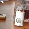 Tête de loup gaz brillant Double feu Conversion briquet métal coupe-vent Butane briquet fumer hommes cadeau