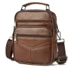 Handbag Men Genuine Leather Small Male Fashion Shoulder Cowhide Crossbody Briefcase Tote