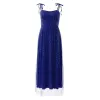 Kleid Frauen Solide Mesh Sexy Kleid Split Ärmel Square Neck Kleider Exquisite Party Kleid Prom Bankett Stil Kleid Puff saum Vestido