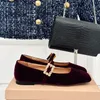 Casual Designer Mode Vrouwen Sexy Zwarte Velet Echt Leer Ronde Neus Loafer Slip Op Maryjane Dreess Schoenen Zachte Lederen Schoenen