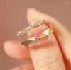 Cluster Rings S925 Silver Couple Gold Ring For Woman Teens Diamond Luxury Fine Jewelry Name Custom Wedding Gift1552945