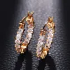Nuovi orecchini di lussuoso zircone di alta qualità con diamante di placcatura in oro di rame da donna