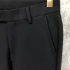 Брюки TB, мужские костюмные брюки, осень 2023, зимние брюки, модные брендовые брюки для мужчин, черные кашемировые шерстяные фланелевые брюки в тон, 4 полоски в полоску