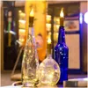 Led Strings Led String Light 2M 20Led Copper Wire Lamp Wine Bottle Cork Warm White Battery Powered For Diy Party Decoration Christmas Dhlej