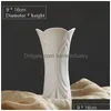 Vases New Ceramic Handicraft White Vase Modern Simple Porcelain Living Room Decoration Home Furnishing Craft 210409 Drop Delivery Home Dhhz5